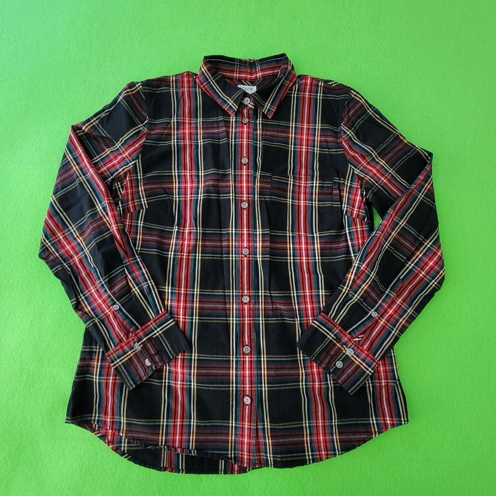 J Crew Classic Flex Wash SIZE M Mens Button Up Shirt Long Sleeve Black